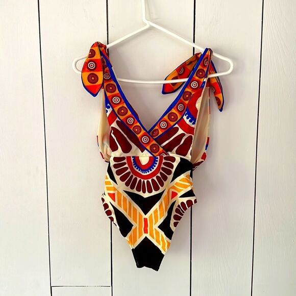 La DoubleJ Hazzard Swimsuit in Solar Placee XS $420 NWT Multicolor Print - Picture 5 of 16